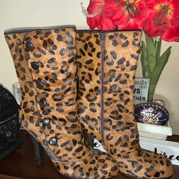Sam Edelman Leopard Print Calf Hair 